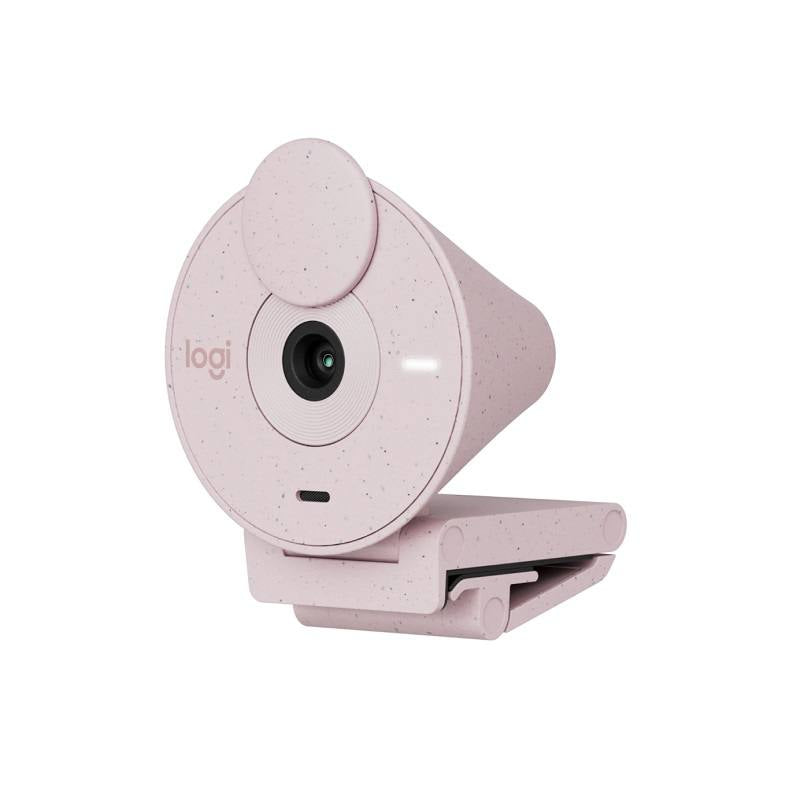 Webcam Logitech BRIO 300, Full HD 2mp, micrófono incorporado,  USB-C Plug and Play, Rosado