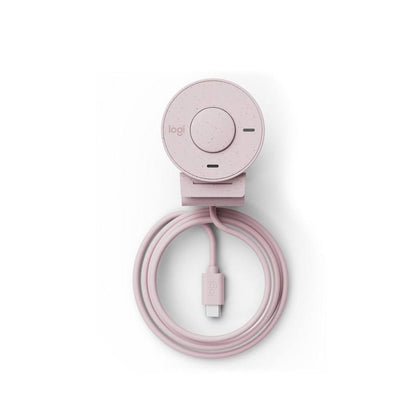 Webcam Logitech BRIO 300, Full HD 2mp, micrófono incorporado,  USB-C Plug and Play, Rosado