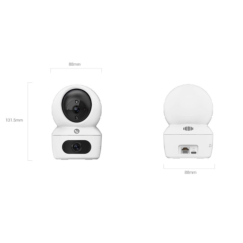 Cámara IP WiFi EZVIZ H7c Dual, 4MP 2K+, 360° Angulo De Visión, Visión Nocturna Smart, MSD Hasta 512GB