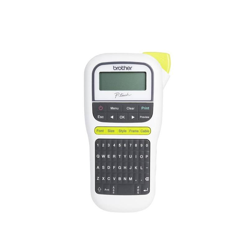 Impresora Térmica de etiquetas, tickets Brother PT-H110, con teclado QWERTY y pantalla LCD. Color negro