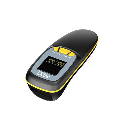 Lector de codigo de barra y QR portátil AON, MS-155 2D, conexión inalámbrica 2.4G y Bluetooth, Negro