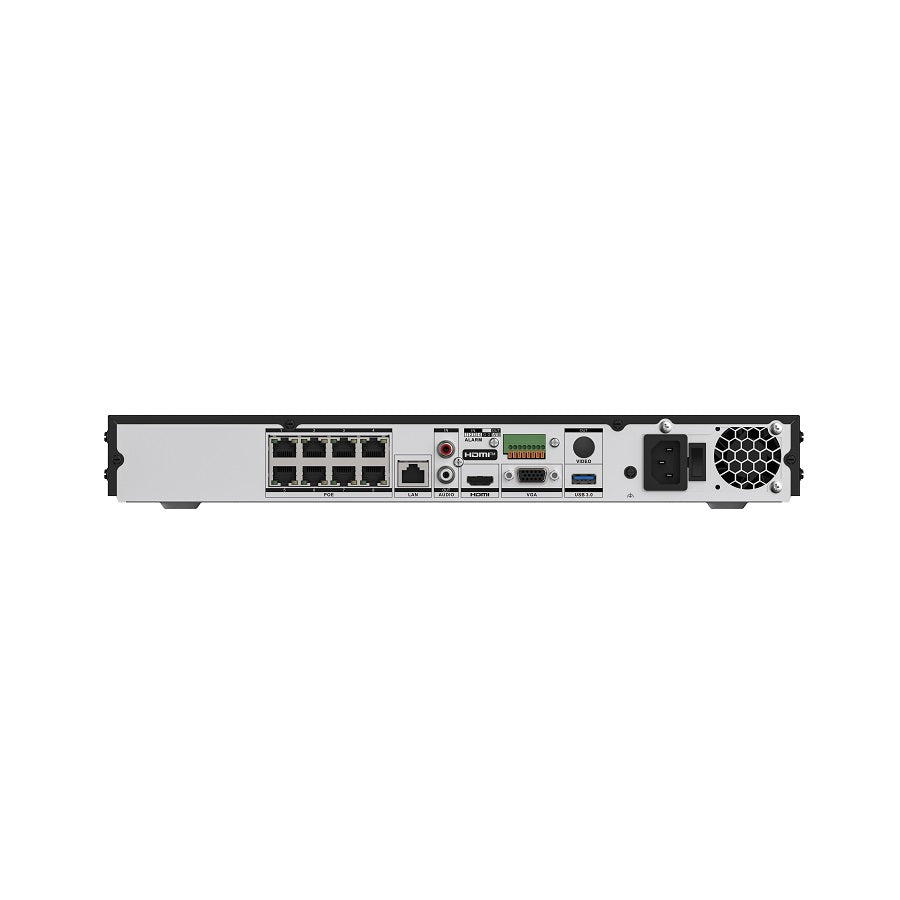 NVR Hikvision I/VPRO AcuSeek 8CH, POE, 4K, hasta 32MP, HDMI/VGA, ANPR, Reco. Facial hasta 2x20TB