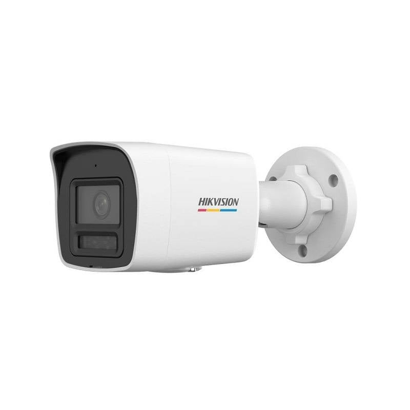 Cámara IP Bullet Hikvision, POE, 2.8mm, 6MP, IR 30M, Indoor, ColorVu, Micrófono, IP67, Plástico