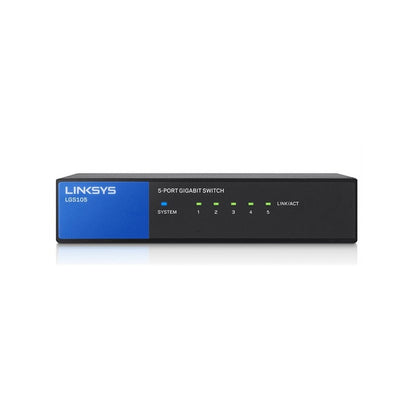 Switch Gigabit LINKSYS LGS105, de 5 puertos 10/100/1000Mbps
