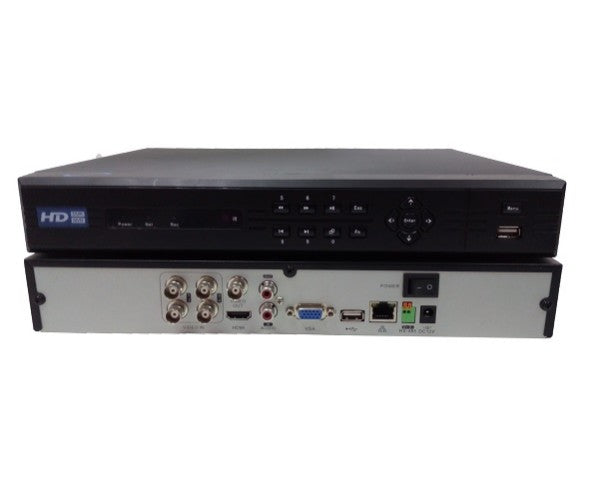 TVR T-Vision HIBRIDO H264 4CH AHD/TVI/IPC/ANALOGO,1080P/720P, VGA/HDMI/BNC, 1CH AUDIO, P2P