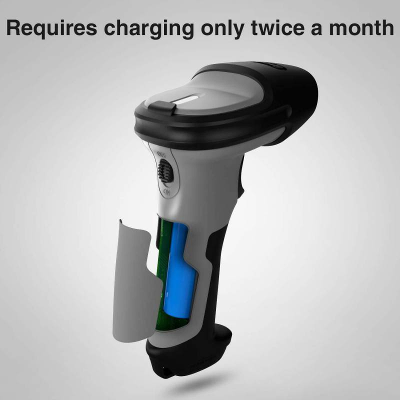 Lector de Codigo de Barra INATECK BCST-70, Bluetooth y Cable USB, color Negro con gris